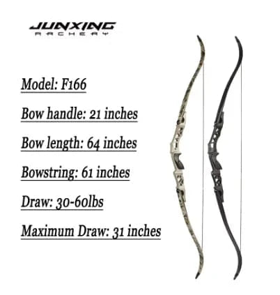 F166 STRIKE – 64" ILF Tactical Recurve Bow (30–60LB)