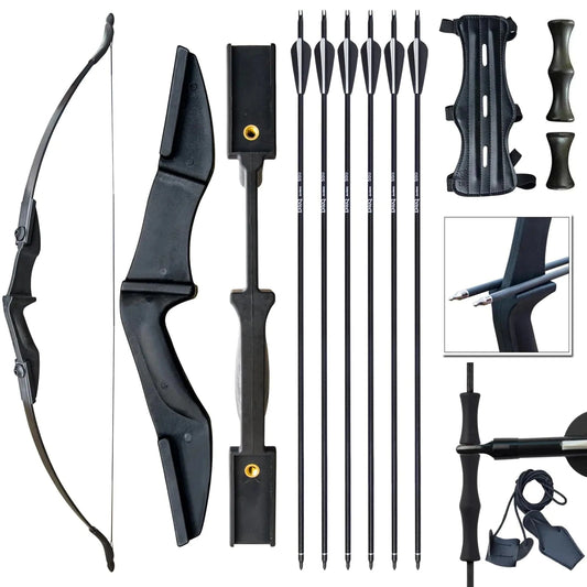 NOMAD R-30 – Ambidextrous Tactical Recurve Bow Set (20–40LB)