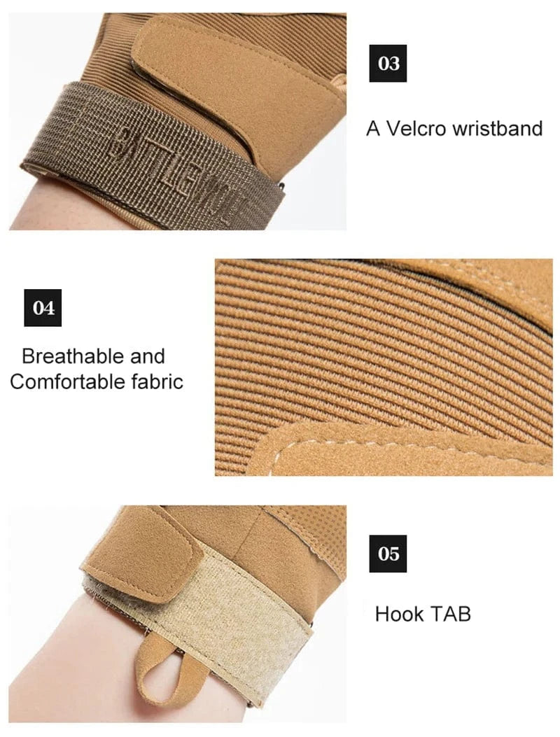 WARCLAW V2 – Shock-Resist Tactical Combat Gloves (Full Finger)