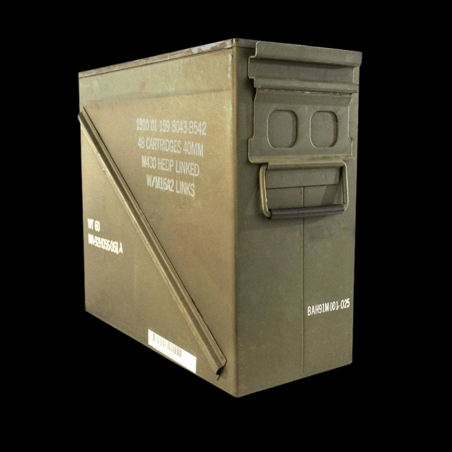 M548 20MM AMMO CAN – U.S. Military Surplus Steel Storage Box, Waterproof, Heavy-Duty