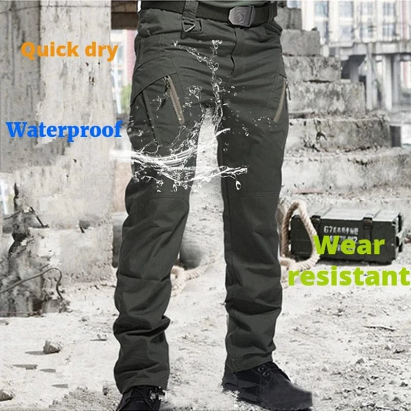 IRONFLEX SWAT COMBAT JOGGERS – Waterproof Tactical Cargo Pants with Elastic Waist