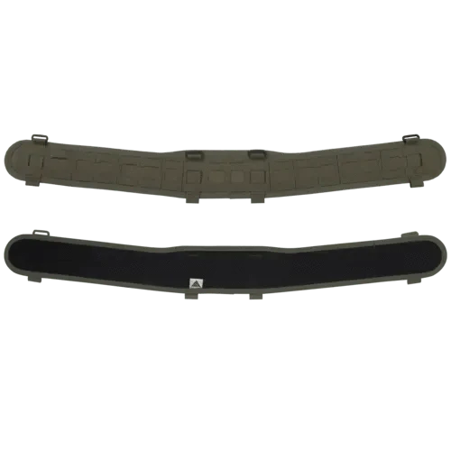 Ranger Green belt sleeve with rugged MOLLE slots and low-profile padding