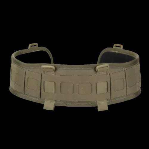 Front angle of Coyote belt sleeve with laser-cut panels and ergonomic padding