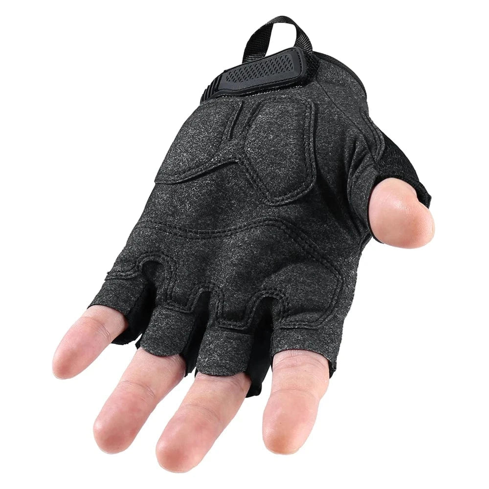 VANGUARD B53 – Tactical Fingerless Gloves, Reinforced Palm, Breathable Grip, Half-Finger Ops