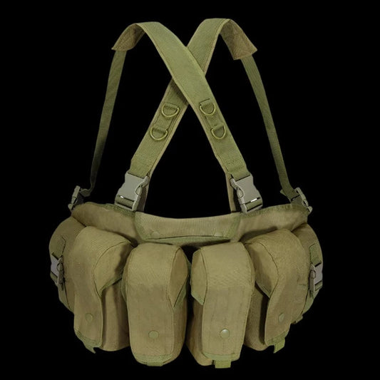 CHICOM VT-1071 TACTICAL CHEST RIG – 4 Mag + 2 Utility Pouch Loadout