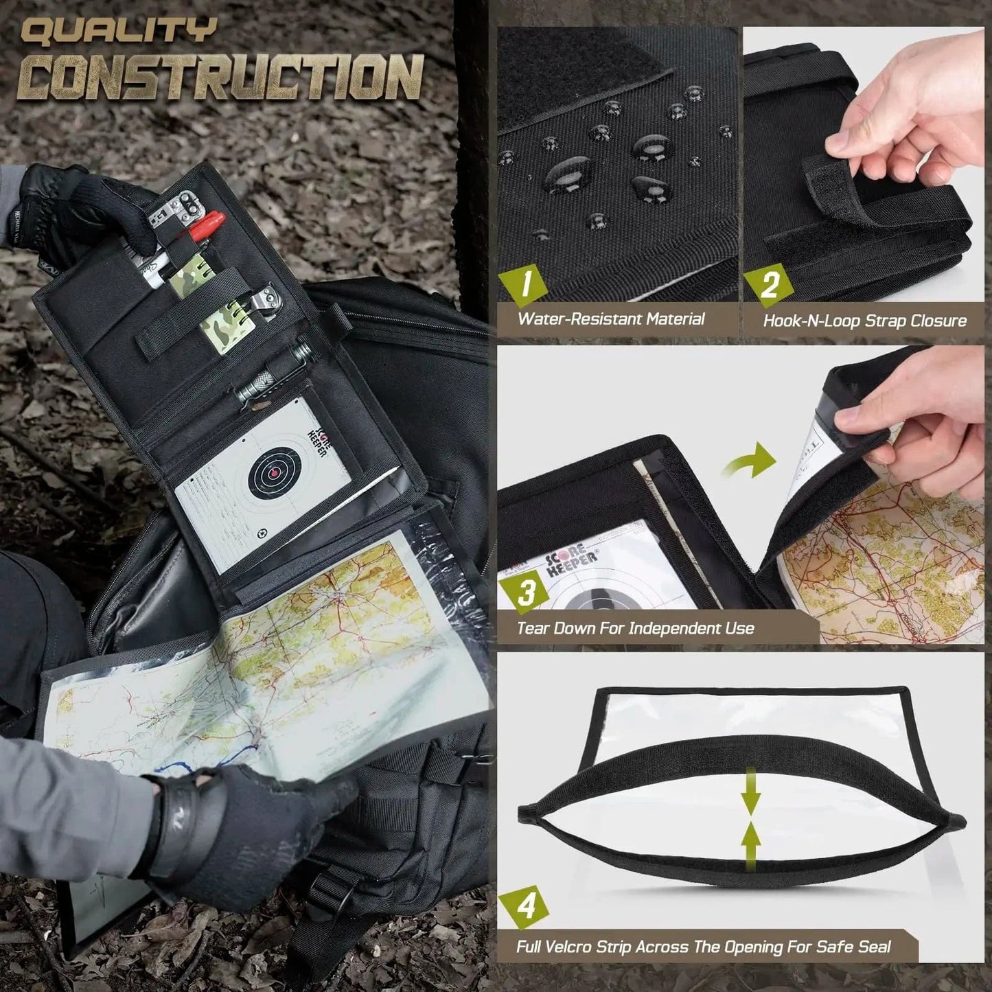 NAVGRID M13 Tactical Map Case – Waterproof TPU Utility Pouch for Navigation & Recon Ops