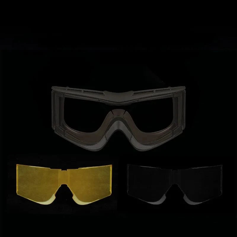FALCON-V3 IMPACT GOGGLES – 3-Lens Tactical Set for Helmet Ops