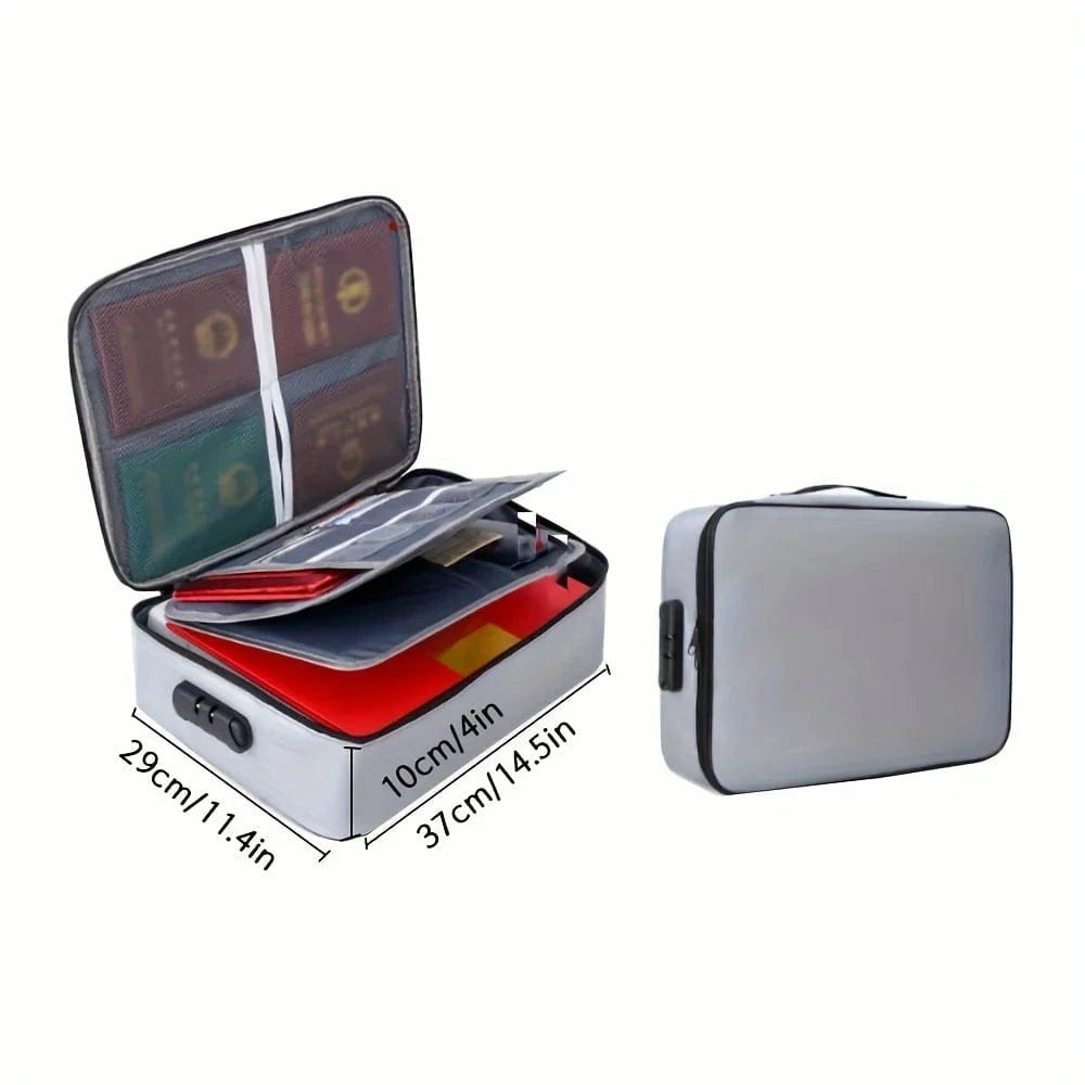 FIRELOCK M7 Document Safe – Fireproof Multi-Layer Storage Case with Zipper Lock & Waterproof Lining