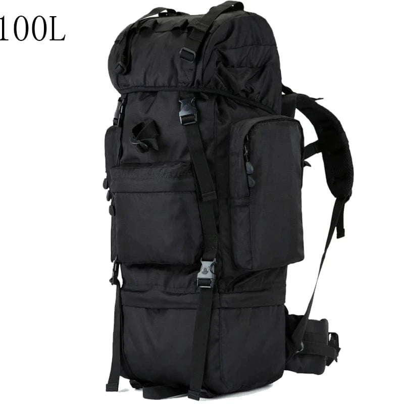 STRONGHOLD 100L Tactical Field Pack – Heavy-Duty 1000D Backpack with Frame & Rain Cover