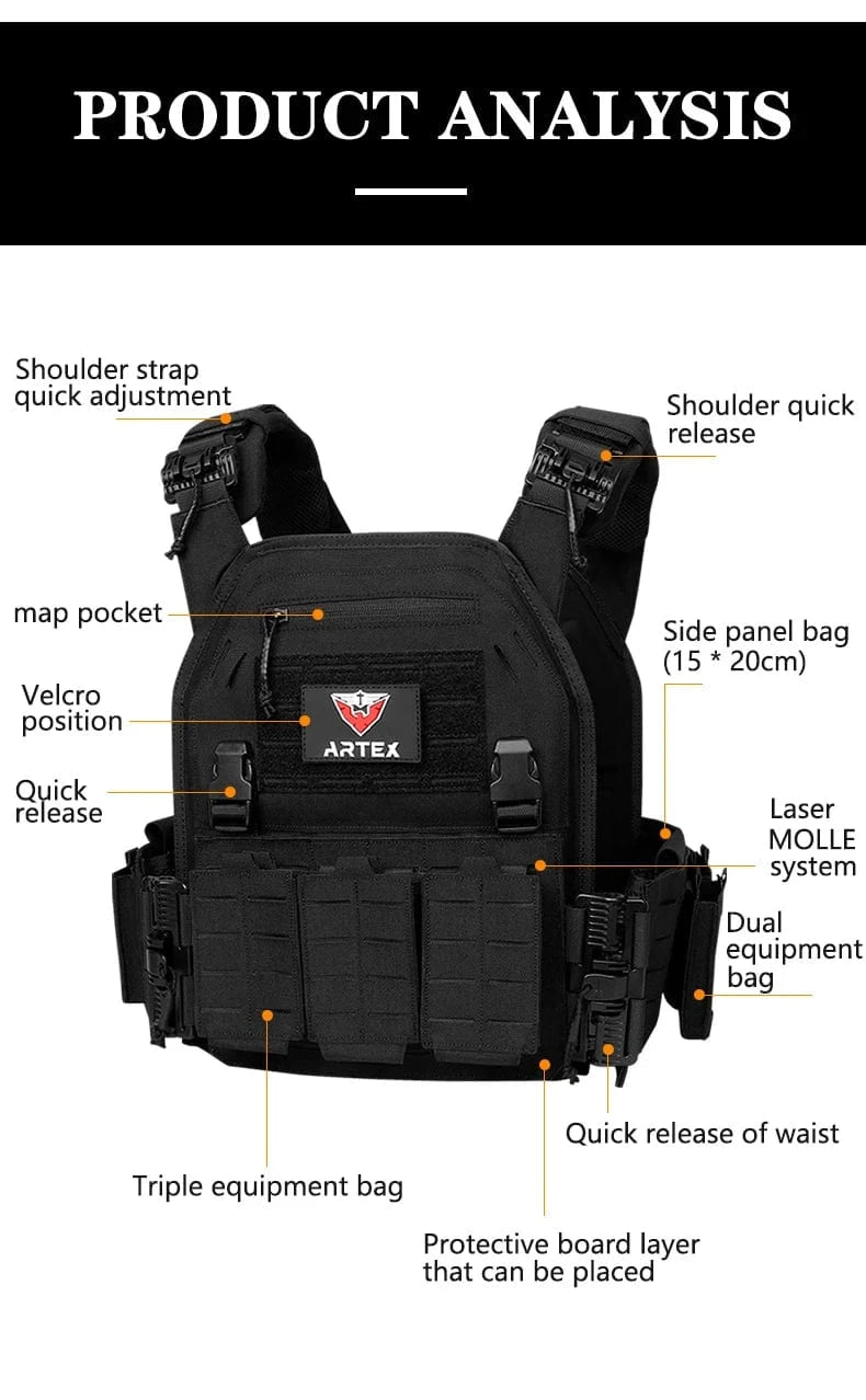 RAPTORCORE V1 Quick-Release Plate Carrier – Modular Tactical Vest