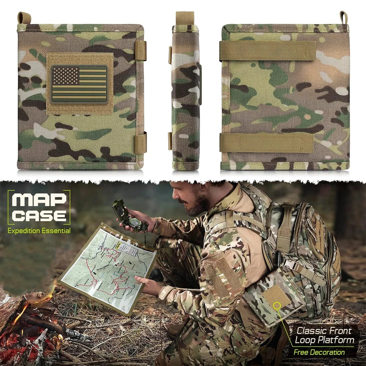 SANDSTRIKE MAP-COM Field Pouch – Tactical Folding Map Case Holder