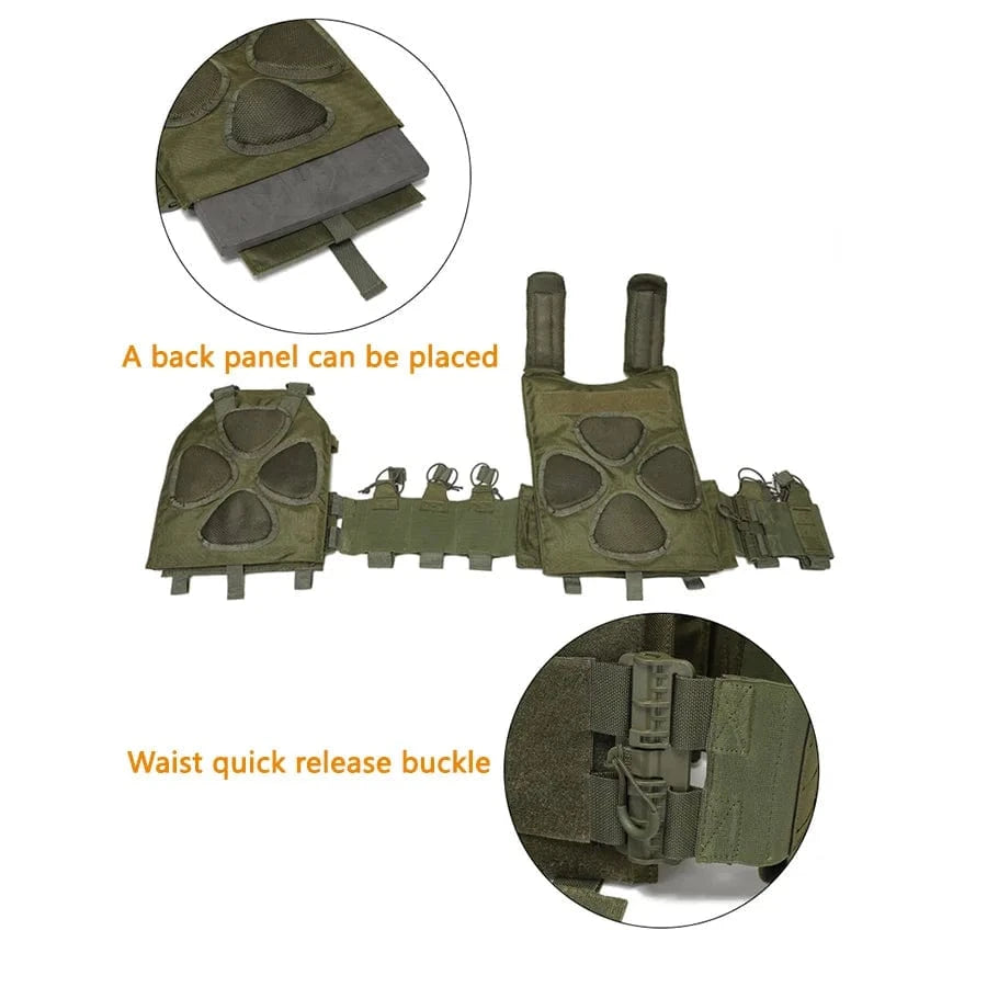IRONFIELD V5 MOLLE CARRIER – Quick Release Vest, 1000D Waterproof Shell