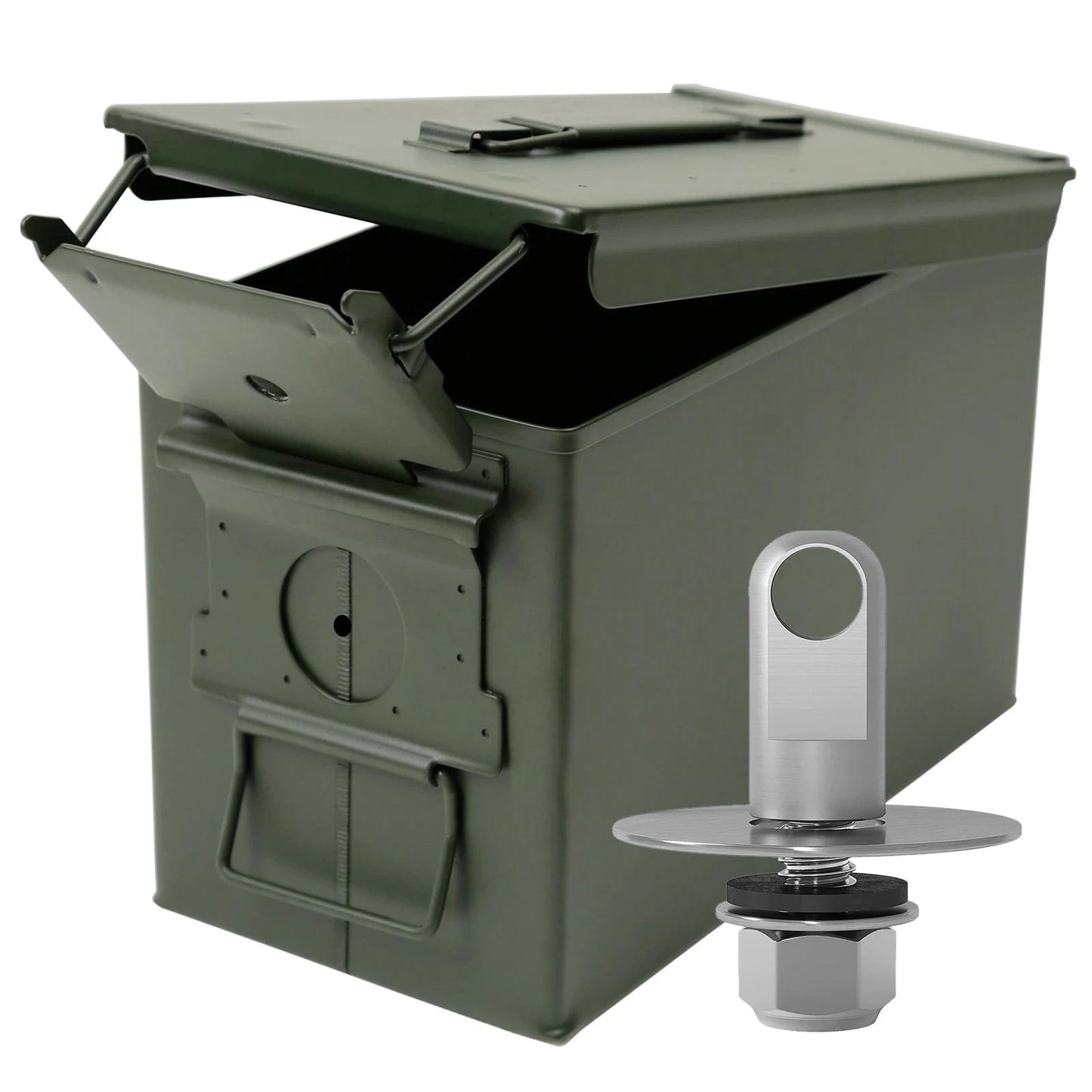 STRONGHOLD 50 Cal Steel Ammo Can – Lockable Military-Style Waterproof Storage Box