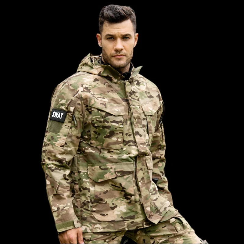 M65 WARCORE TACTICAL JACKET – Waterproof Military Field Shell with 10 Gear Pockets