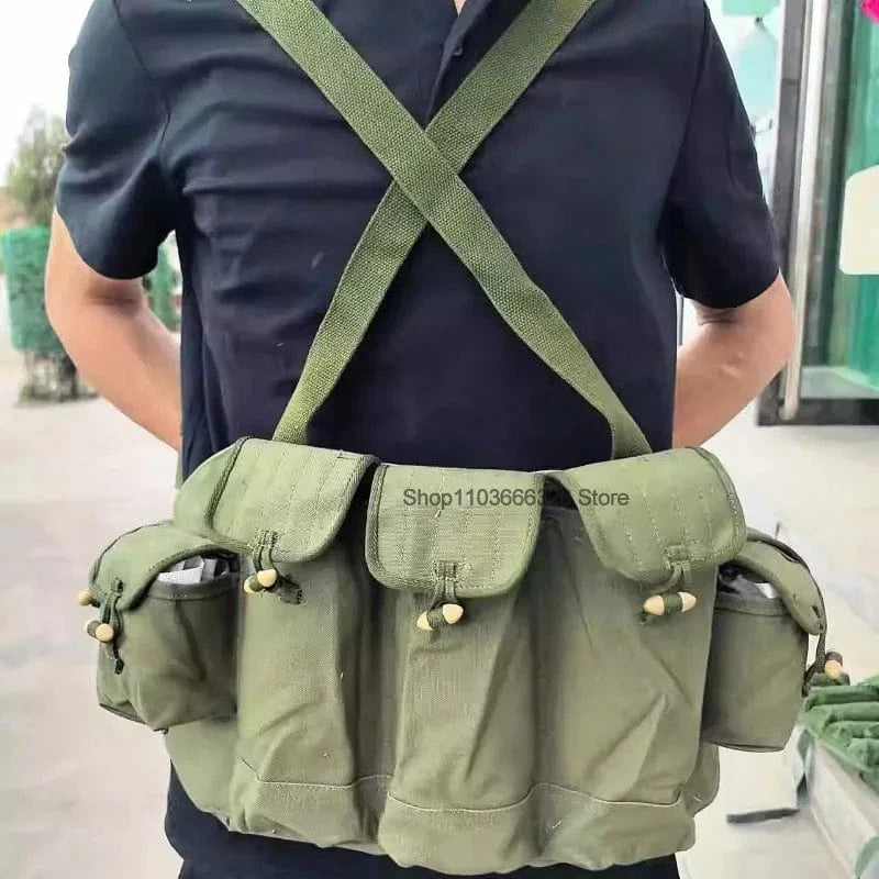 TYPE 56 LIFCHIK-1 – Classic AK Chest Rig | Canvas Carrier | 3-Cell Mag Pouch | Field Ready