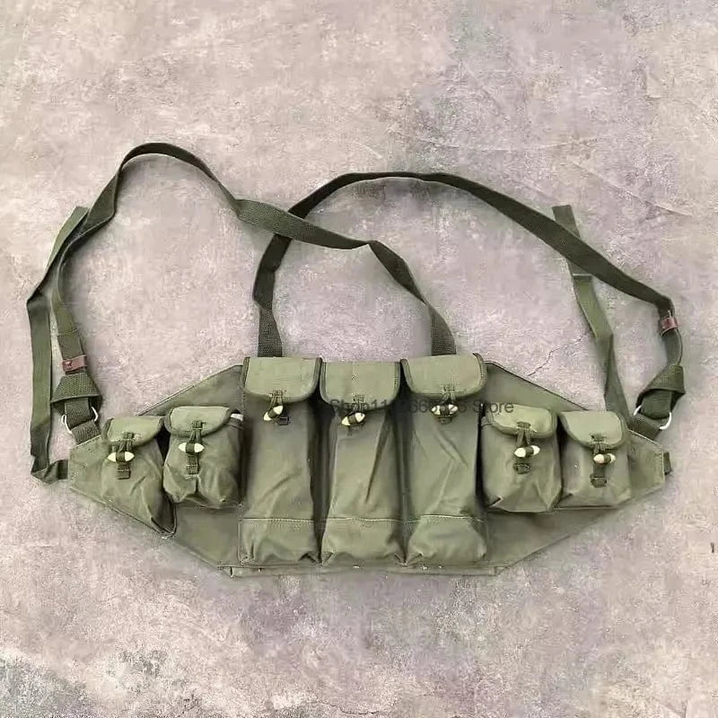 TYPE 56 LIFCHIK-1 – Classic AK Chest Rig | Canvas Carrier | 3-Cell Mag Pouch | Field Ready