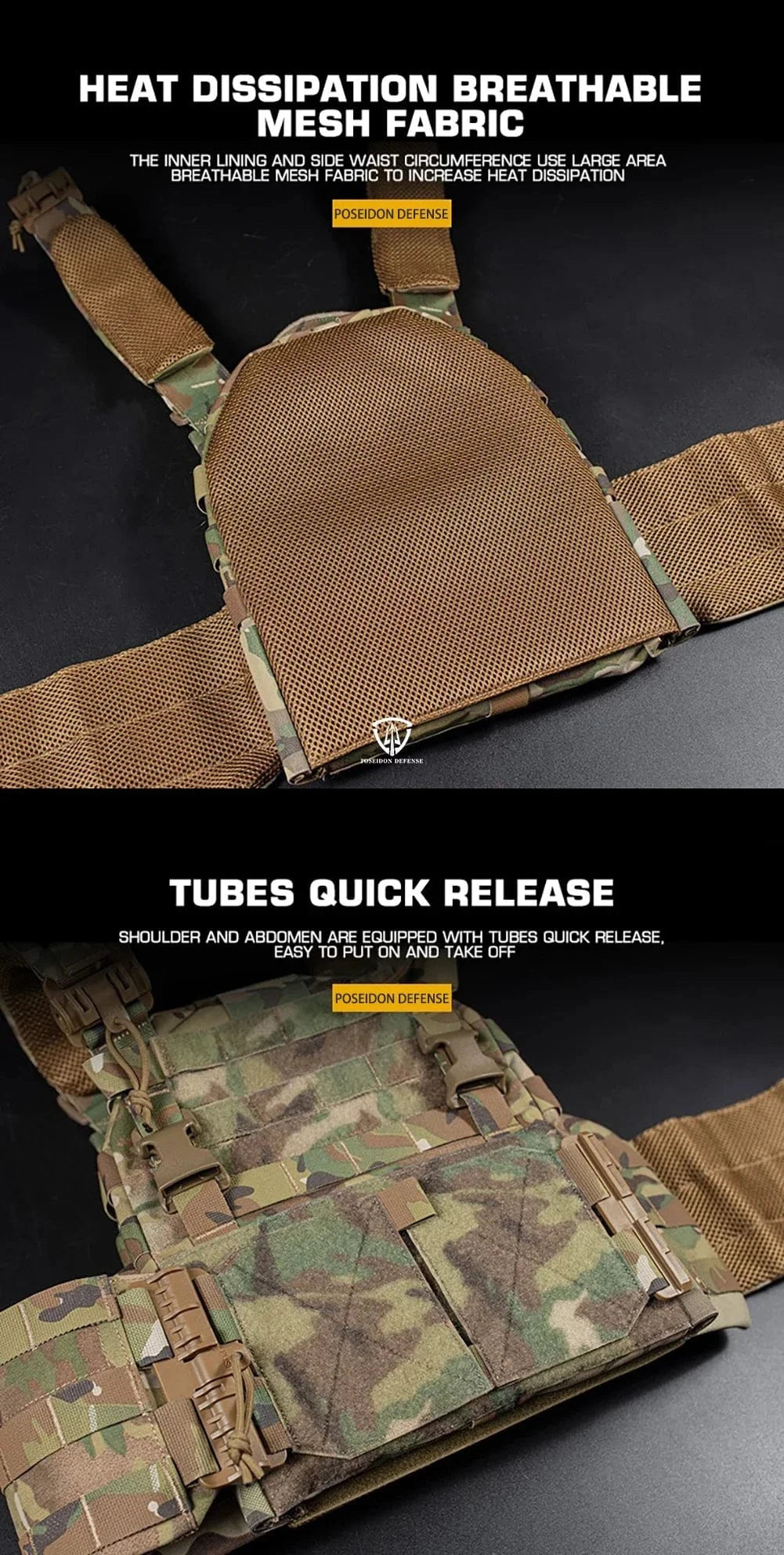 REAPER ARC VEST – Quick-Release Tactical Carrier w/ Mag Pouches & Drop Bag