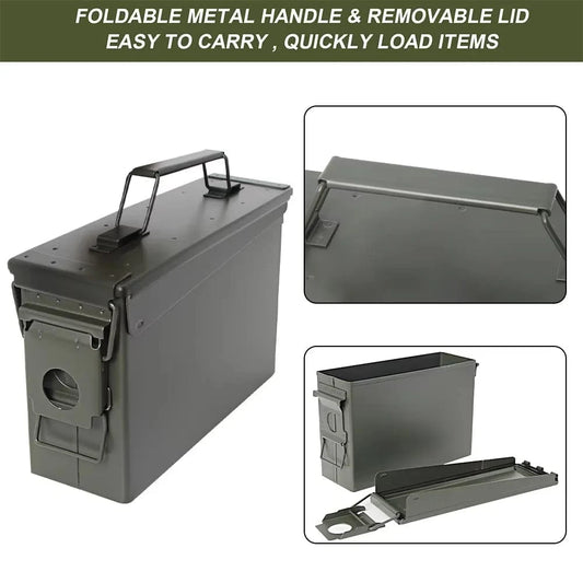 STRONGHOLD 30 Cal Steel Ammo Can – Compact Waterproof Ammo & Gear Storage Box
