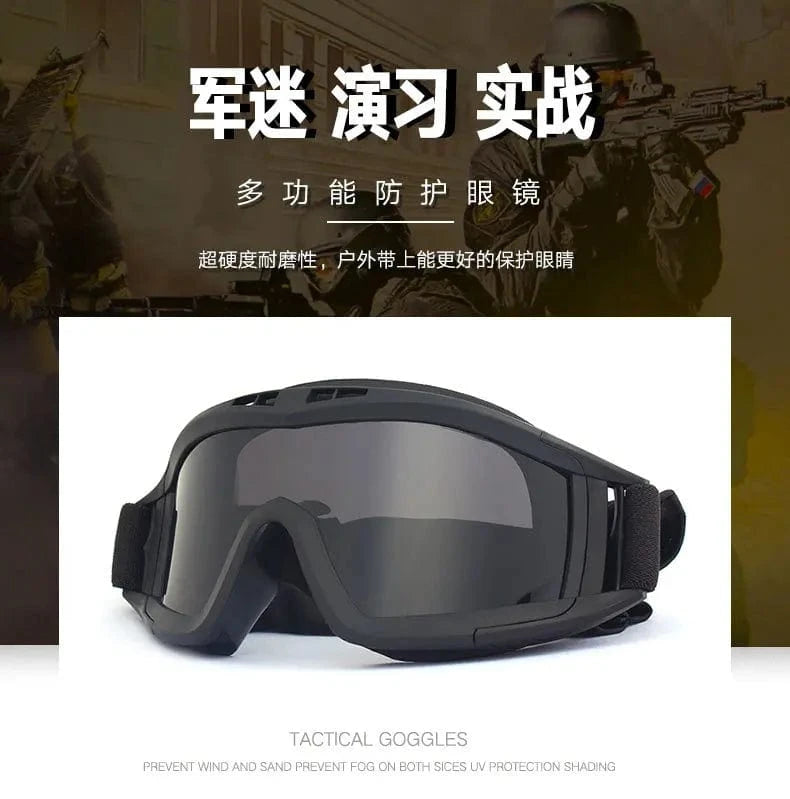 PHANTOM L-07 – Desert Tactical Goggles with Full Seal & Shock Shield