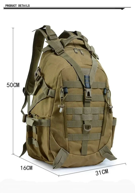 RUIN HAWK 45L Tactical Bergen – Military MOLLE Backpack for Field Ops & Survival