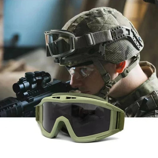 PHANTOM L-07 – Desert Tactical Goggles with Full Seal & Shock Shield
