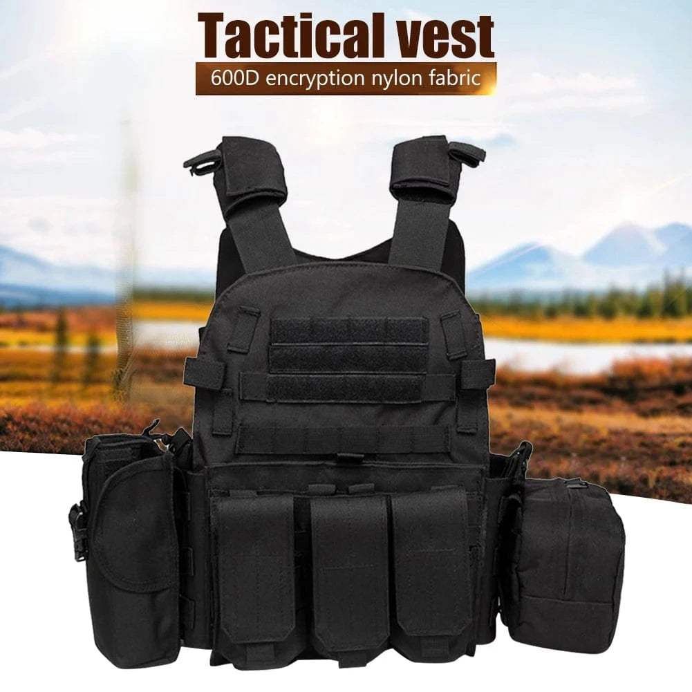 STRIKEWRAITH V2 – 600D MOLLE Tactical Vest, Adjustable Plate Carrier, Ops-Ready Loadout Rig