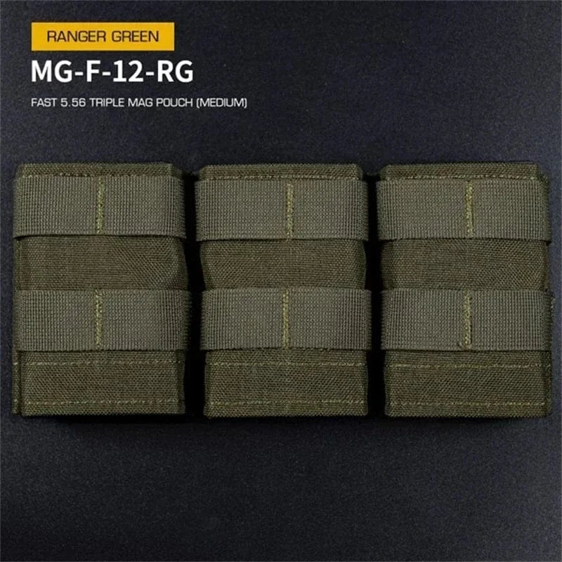 FAST MAG POUCH – TRIPLE 5.56 MOLLE SYSTEM BY ERQYGRA