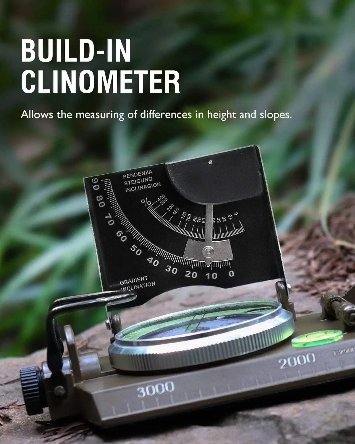 TACTICAL MILITARY COMPASS – Waterproof Fluorescent Survival Navigator