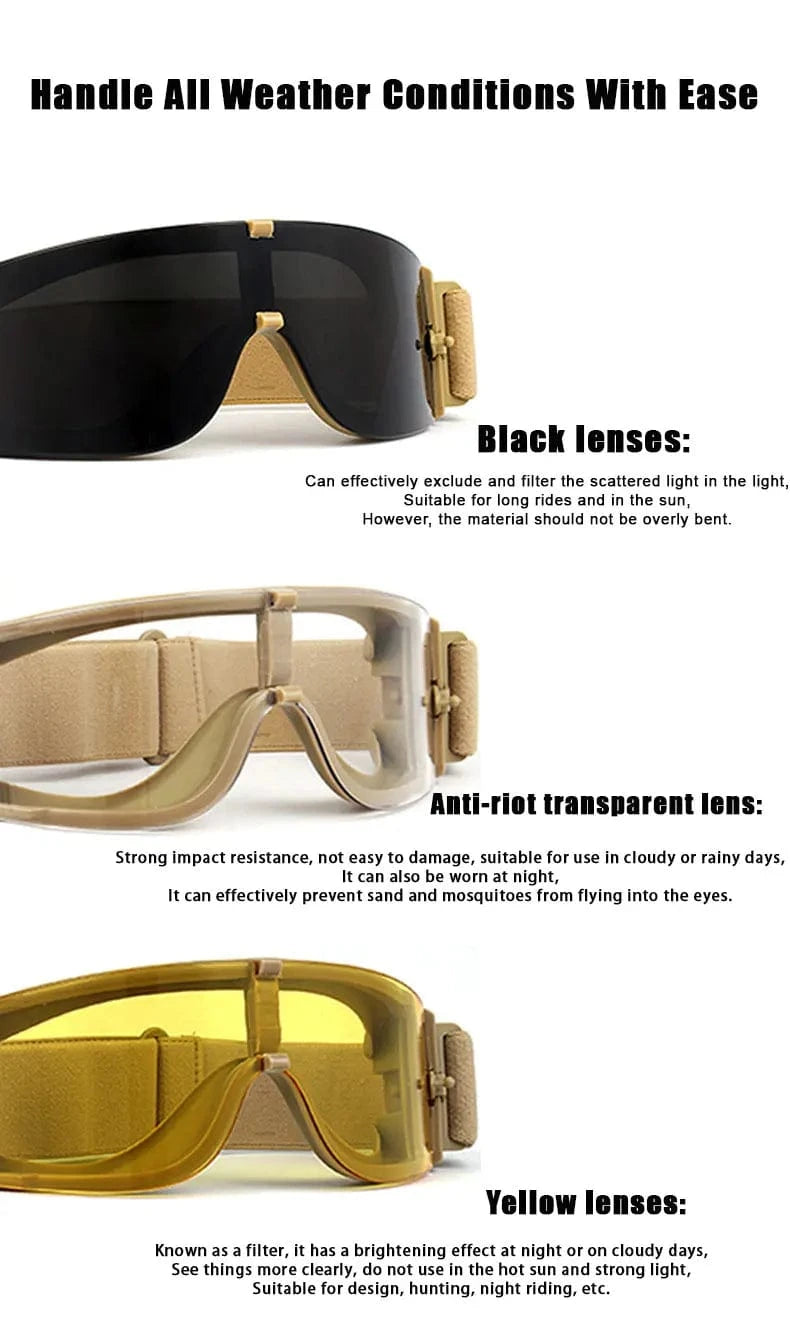 STRIKE X800 – Tactical Windproof Eyewear for Field, Recon, and Outdoor Ops