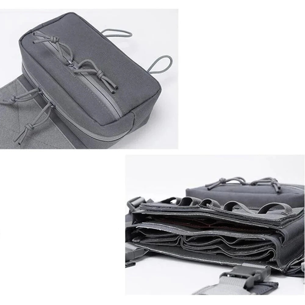 MK3 Tactical Chest Rig with Fat Strap Harness, Wing Pouches, and Dangler Utility Pouch