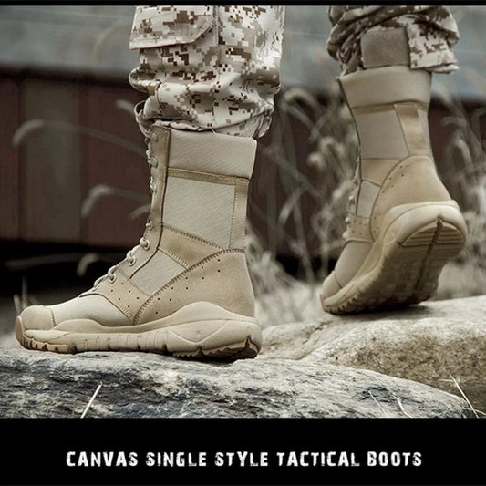 DUSTFLEX S5 – Lightweight Mesh Tactical Boots, Breathable Canvas, Mid-Calf Build