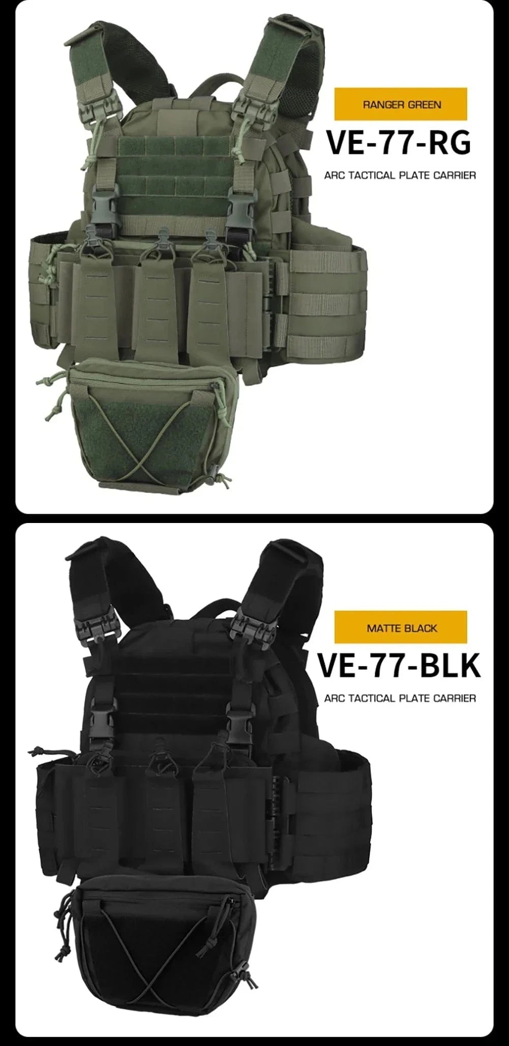 REAPER ARC VEST – Quick-Release Tactical Carrier w/ Mag Pouches & Drop Bag