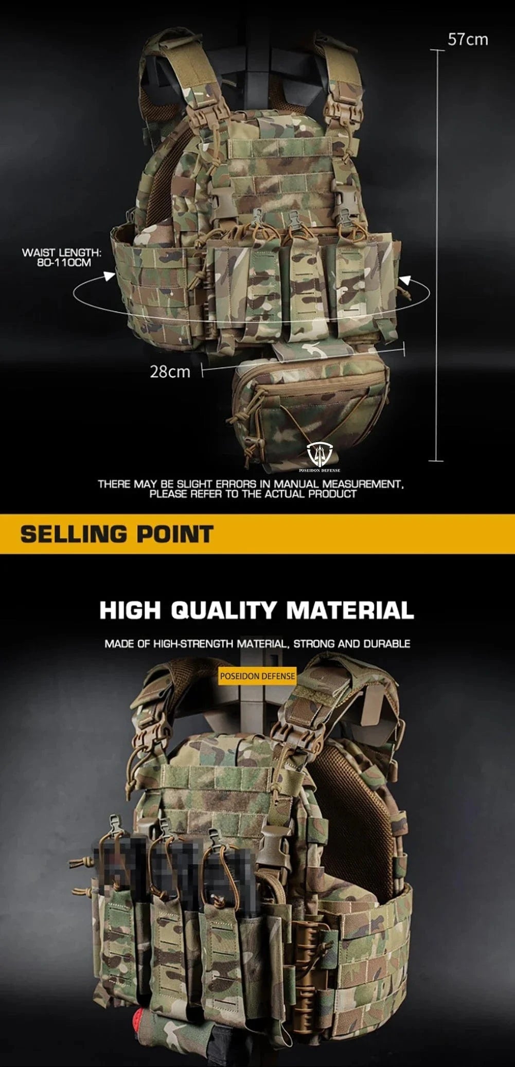 REAPER ARC VEST – Quick-Release Tactical Carrier w/ Mag Pouches & Drop Bag