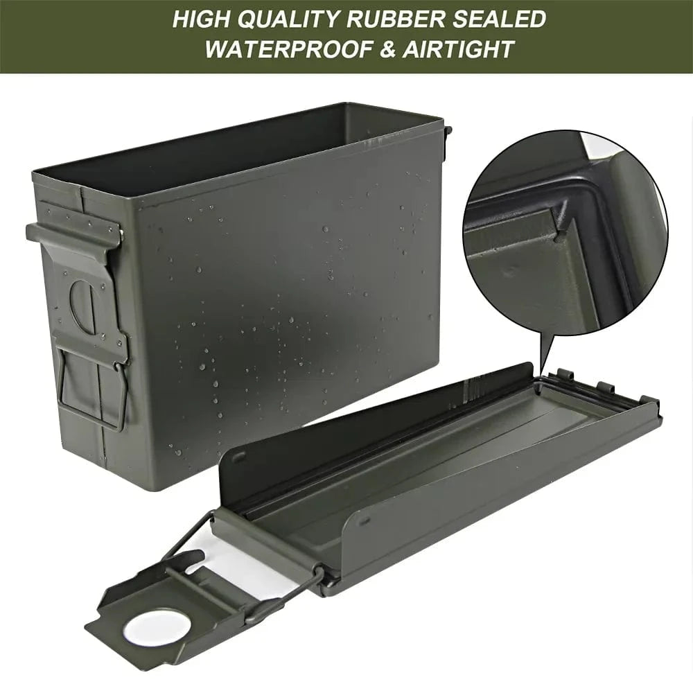 STRONGHOLD 30 Cal Steel Ammo Can – Compact Waterproof Ammo & Gear Storage Box