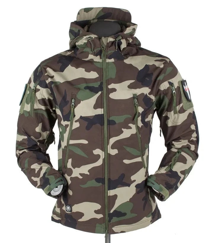 STRIKESHELL TACTICAL TECH JACKET – Fleece-Lined Soft Shell Combat Windbreaker