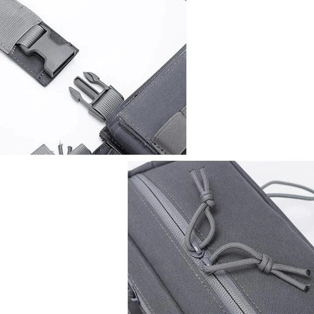 MK3 Tactical Chest Rig with Fat Strap Harness, Wing Pouches, and Dangler Utility Pouch
