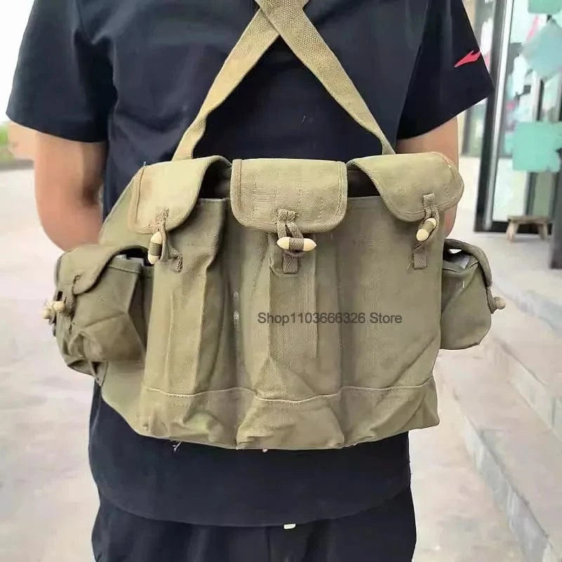 TYPE 56 LIFCHIK-1 – Classic AK Chest Rig | Canvas Carrier | 3-Cell Mag Pouch | Field Ready