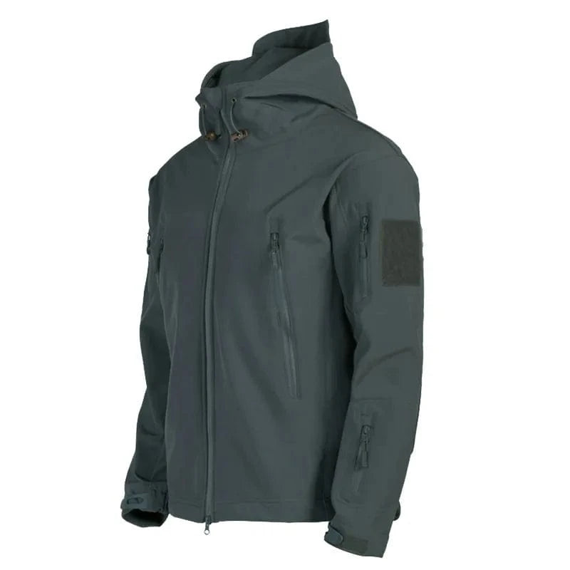 STRIKESHELL TACTICAL TECH JACKET – Fleece-Lined Soft Shell Combat Windbreaker