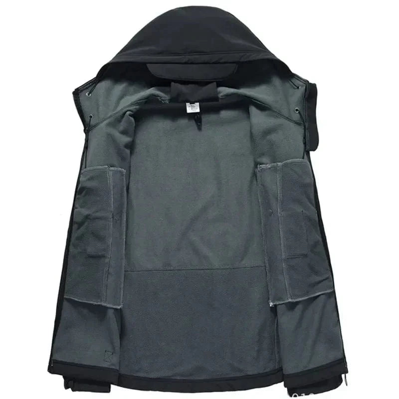 STRIKESHELL TACTICAL TECH JACKET – Fleece-Lined Soft Shell Combat Windbreaker