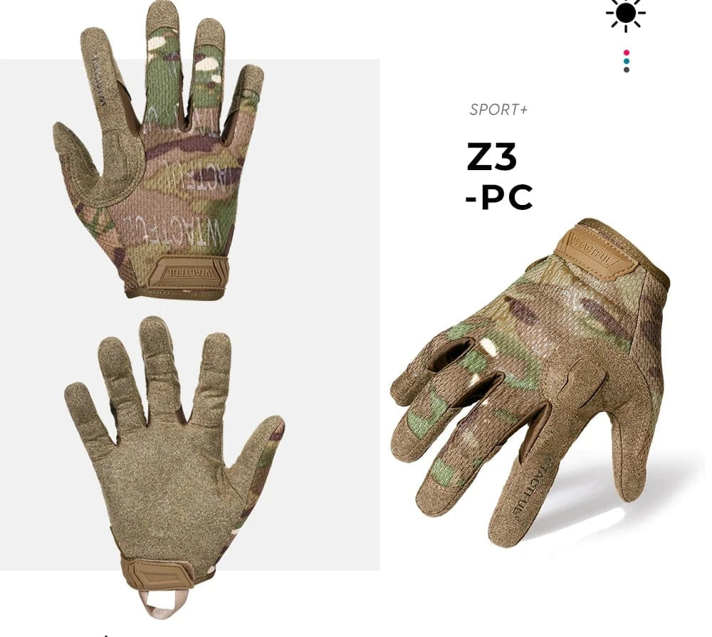 VANGUARD Z3 – Tactical Combat Gloves, Full-Finger, Reinforced Grip, Touchscreen-Ready