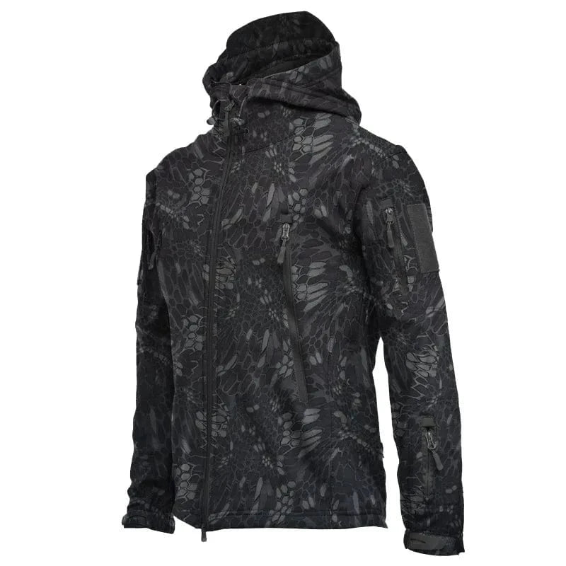 STRIKESHELL TACTICAL TECH JACKET – Fleece-Lined Soft Shell Combat Windbreaker