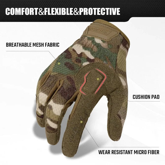 VANGUARD Z3 – Tactical Combat Gloves, Full-Finger, Reinforced Grip, Touchscreen-Ready
