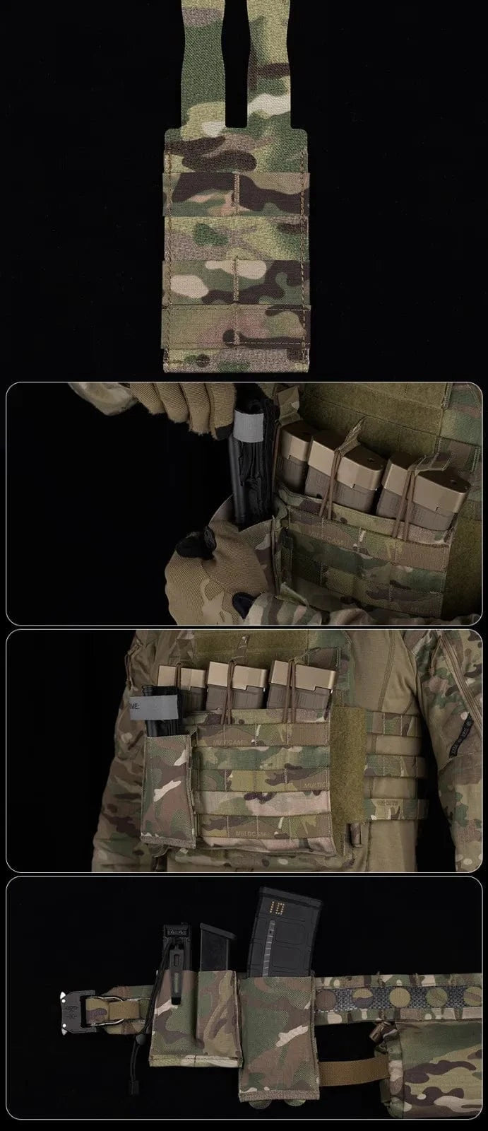 STRIKESHIFT MG-114 Elastic Mag Pouch – MOLLE Tactical 5.56 Stretch Utility Carrier