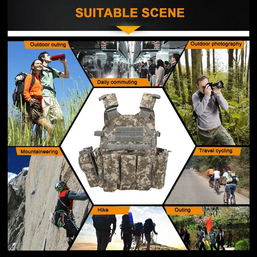STRIKEWRAITH V2 – 600D MOLLE Tactical Vest, Adjustable Plate Carrier, Ops-Ready Loadout Rig