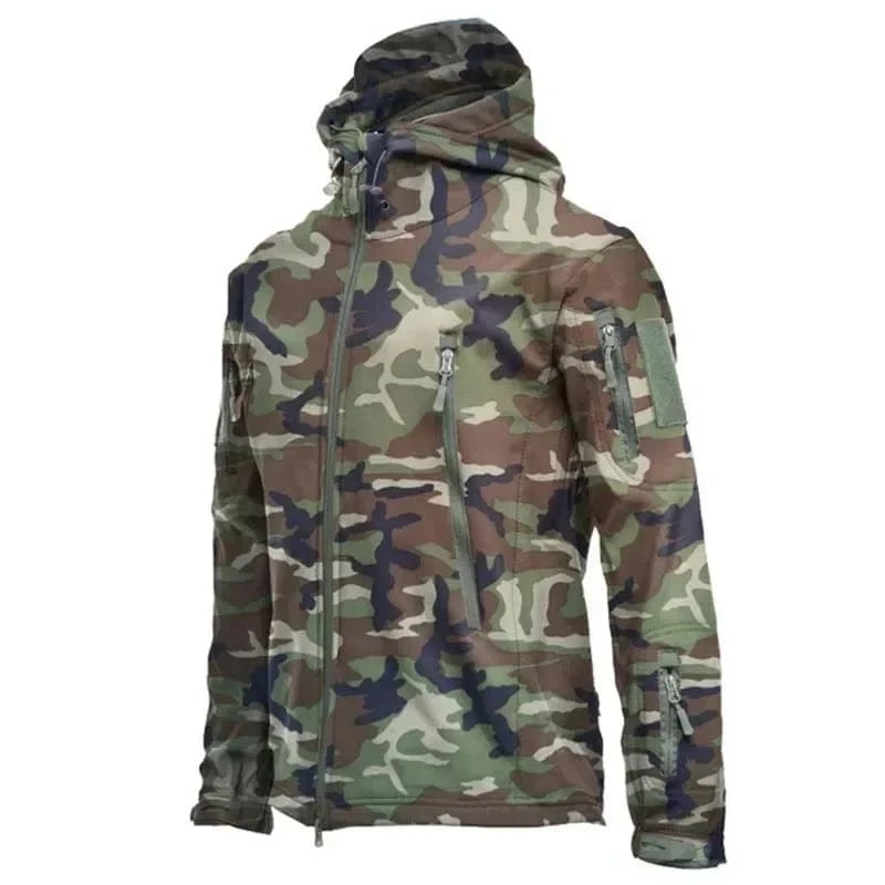 STRIKESHELL TACTICAL TECH JACKET – Fleece-Lined Soft Shell Combat Windbreaker