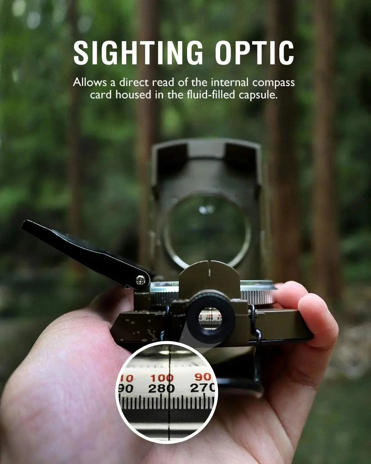 TACTICAL MILITARY COMPASS – Waterproof Fluorescent Survival Navigator