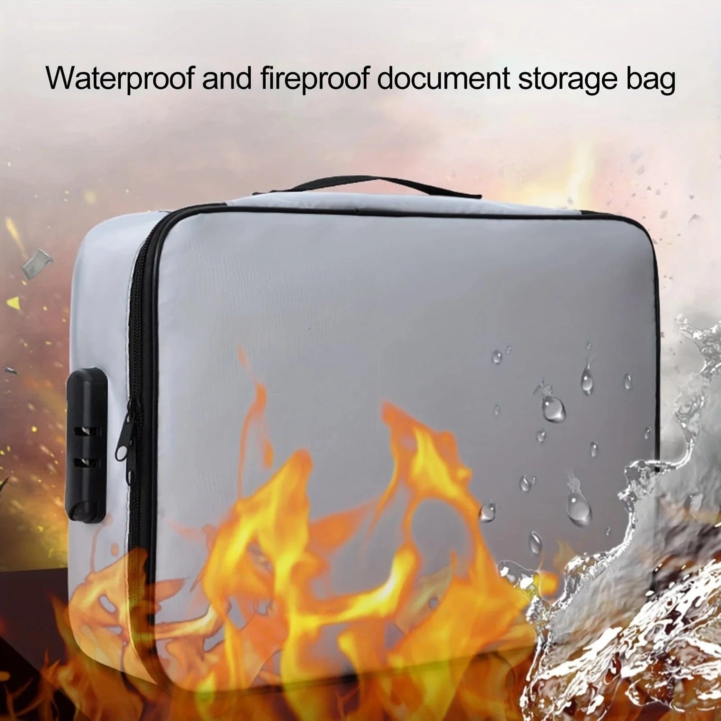 FIRELOCK M7 Document Safe – Fireproof Multi-Layer Storage Case with Zipper Lock & Waterproof Lining