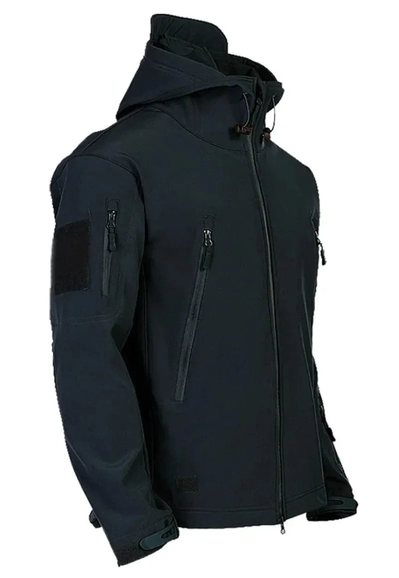 STRIKESHELL TACTICAL TECH JACKET – Fleece-Lined Soft Shell Combat Windbreaker