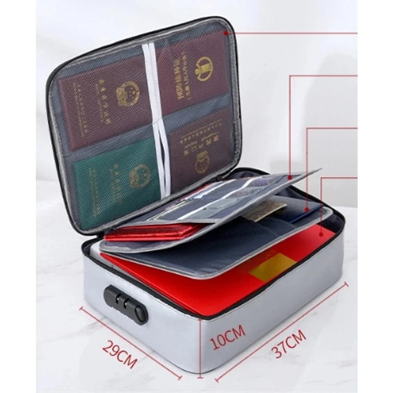 FIRELOCK M7 Document Safe – Fireproof Multi-Layer Storage Case with Zipper Lock & Waterproof Lining