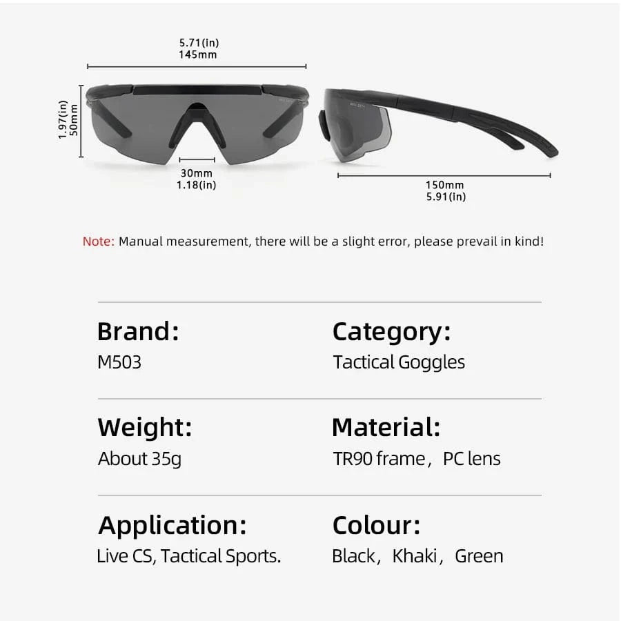 VORTEX M503 – Modular Tactical Goggles System with 3-Lens Kit